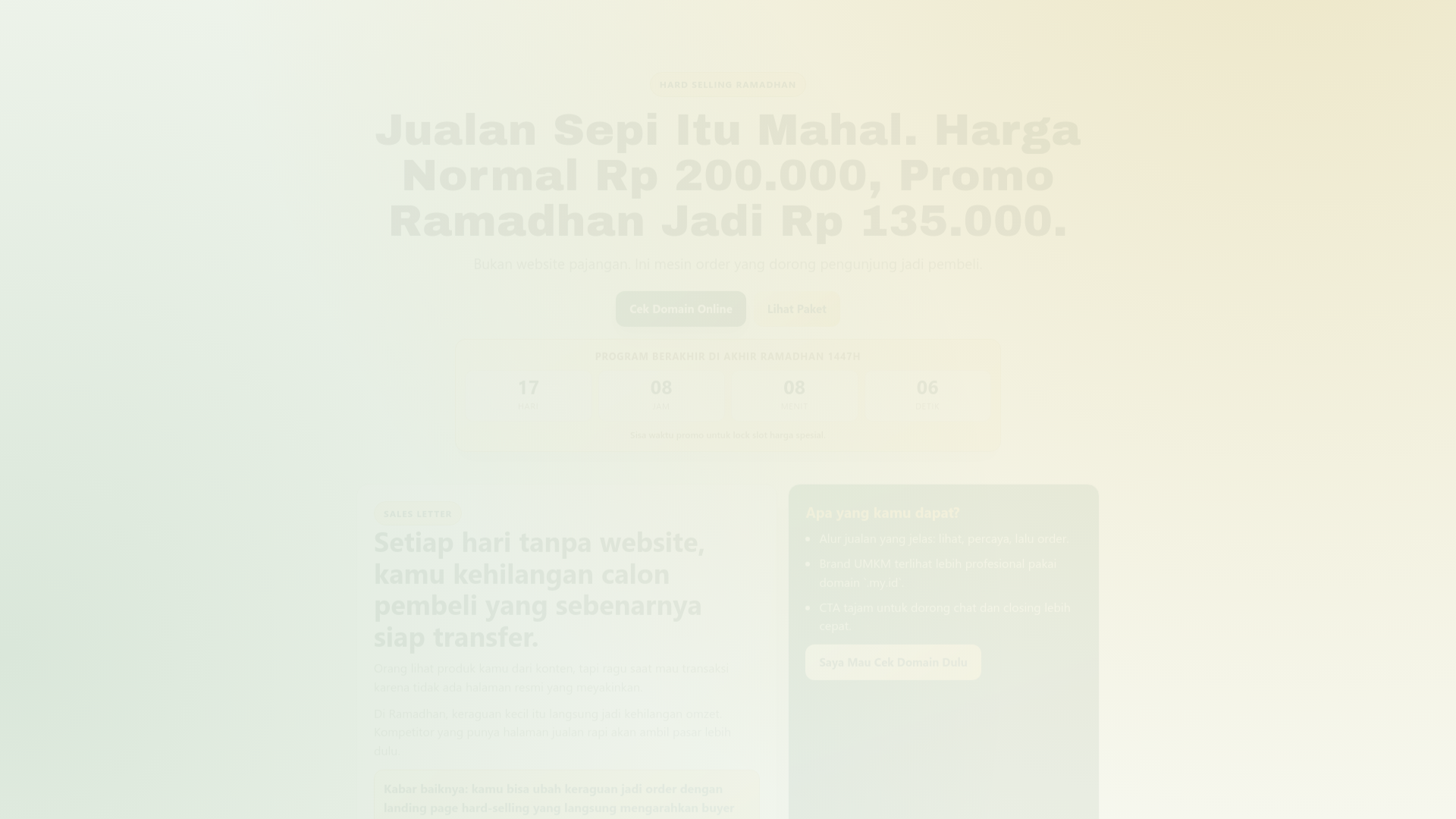 Landing page Ramadan Naik Kelas